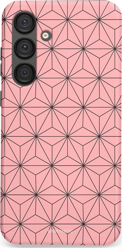 Casetastic Hoesje Geschikt voor Samsung S25 Plus - Stijlvolle Beschermende Duo-layer Case - Roze Zwarte Fashion Paris Patroon