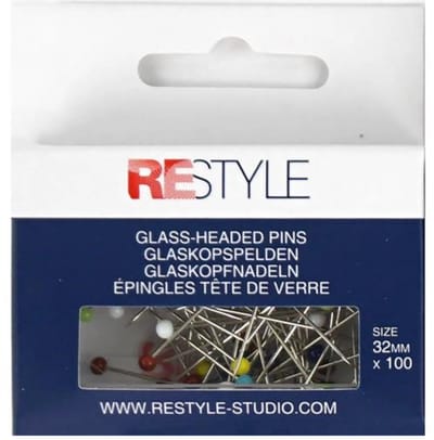 Restyle Glaskopspelden staal 0,60 x 32 mm 100 stuks