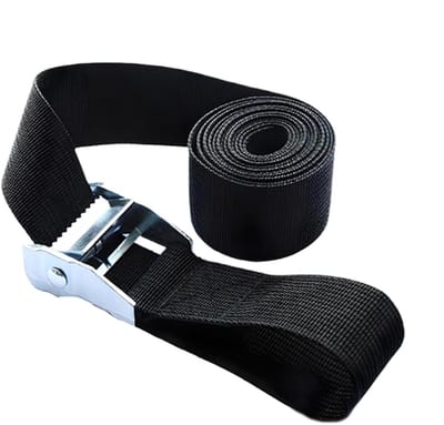 Spanbanden Sjorbanden - Bagage Riemen - Vracht Vastzetten - Metalen Gesp - 2.5 cm x 1 m - Zwart