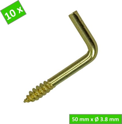TQ4U Schroefduim - 50 mm - Ø 3,8 mm - Messing - 10 stuks