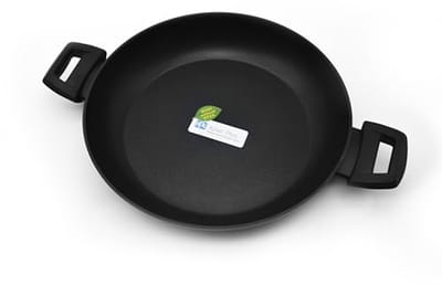 Inductiekookpan 24 cm - Anti-aanbakpan met 2 Handgrepen - Hoge Dikte - Zwart