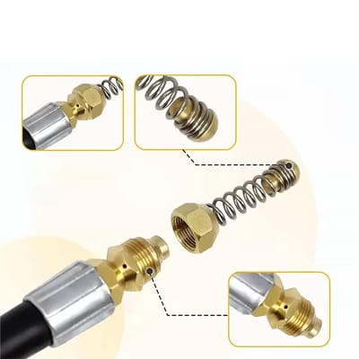 Rosfix Hogedrukslang Vervanging 10 M - Spuitmond Veer Messing - 1/4" - Compatibel met Lavor Nieuw