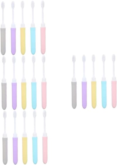 Opvouwbare Tandenborstels - Reistandenborstel Set - Hygiënisch Reizen - Compact Opvouwbaar Ontwerp - 20 Stuks - Mix van Kleuren