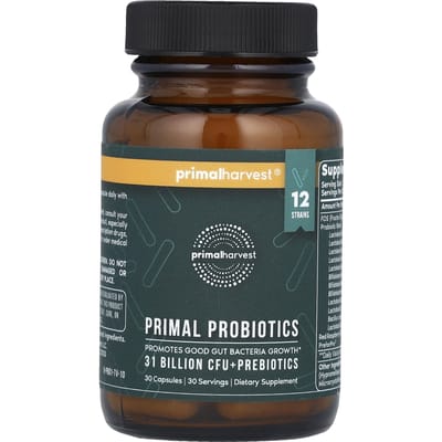Primal Harvest, Primal Probiotic, 31 miljard CFU, 30 capsules