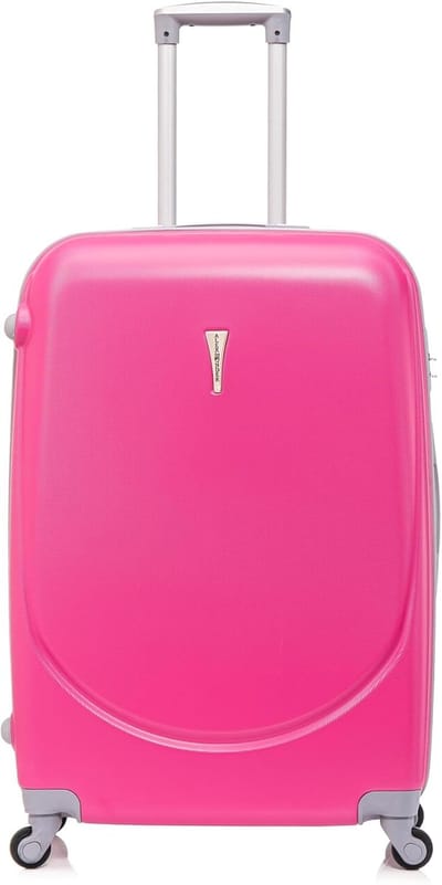 Koffer set - Reis koffers - Veilig reizen - Geïntegreerd cijferslot - 73.5 x 48 x 26 cm - Fuchsia