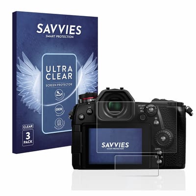 Savvies - Screenprotector voor Panasonic Lumix DC-G9 - Folie Beschermfolie transparant 6 Stuks