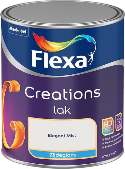 Flexa - Creations Lak Zijdeglans - Elegant Mist - Mengverf - 750 Ml