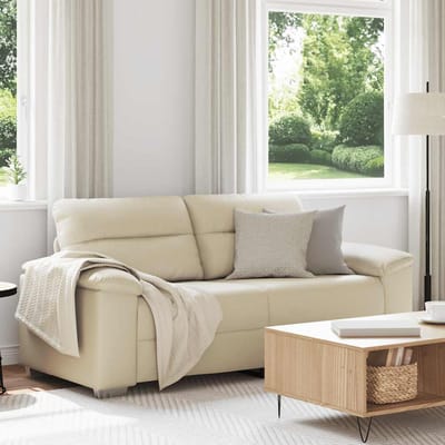 vidaXL - 2-zitsbank - crème - 180x81x84 - cm - kunstleer