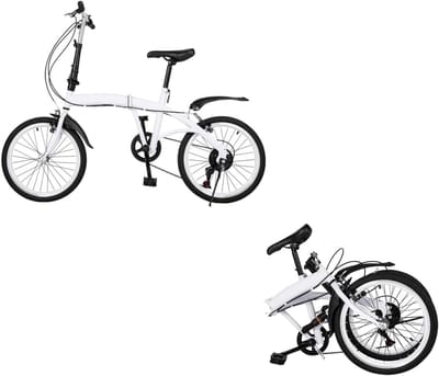 Vouwfiets voor Volwassenen - 20 Inch Opvouwbare Fiets met 7 Versnellingen en Dubbel Remsysteem