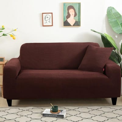 Nieuwe Jacquard Stoffen Bankhoes Effen Kleur Bankhoezen Elastische Wasbare Slipcover Voor L-Vormige Bank Woonkamer 1/2/3/4/5 Zits 1S(30-130CM) white