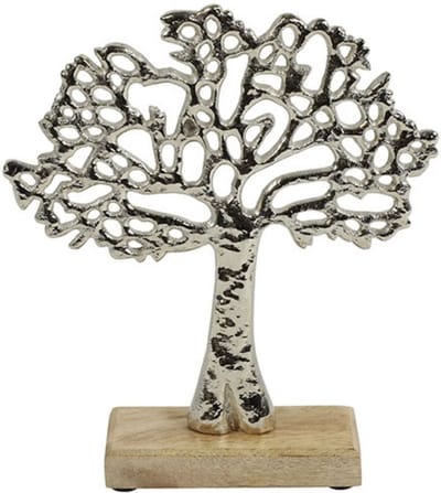 AL - Ornament boom - Jarle L - Zilver - L5 B19 H22 CM