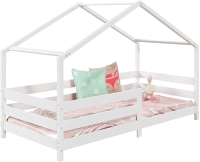 RENA-huisbed van 90 x 200 cm met valbeveiliging - Wit