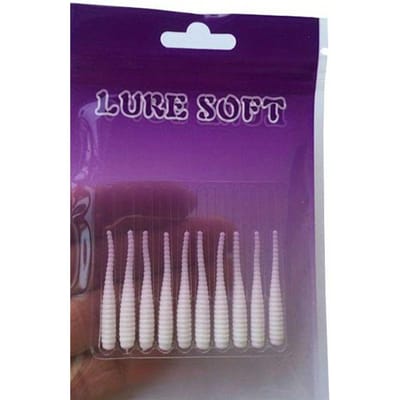 Paquet de 10 leurres souples de pêche avec queue en aiguille Lua, vers Wacky Rig, appâts souples en plastique, accessoires de leurre de pêche
