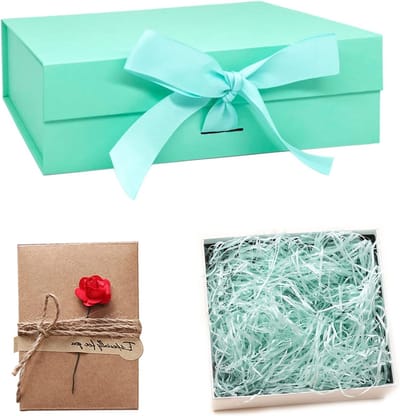 Luxe Groene Cadeaubox met Deksel en Magnetische Sluiting, Perfect voor Verjaardag, Bruiloft en Feestdagen