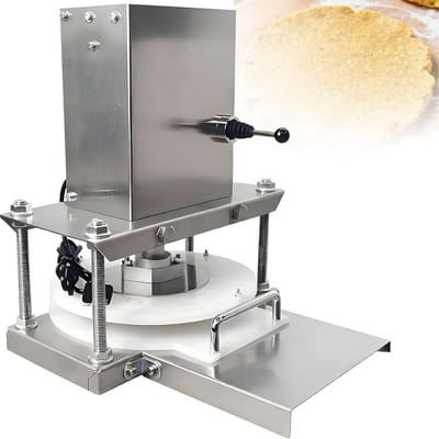 Elektrische Deegroller - Dough Sheeter - Deeg Gelijkmatig Vormen - Instelbare Dikte - 22 cm Diameter - Zilverkleurig
