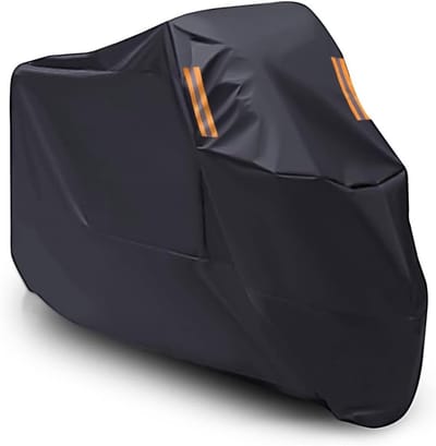 TIM® Motorhoes - Scooterhoes - Waterdichte motorhoes - Motorhoes waterdicht buiten – Waterdicht -‎Zwart - 264cm x 104cm x 127cm