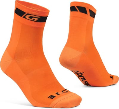 GripGrab - Classic Regular Cut Zomer Fietssokken 1 Paar Coolmax Wielersport Sokken - Oranje - Unisex - Maat S (38-41)