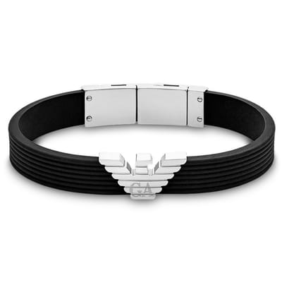 Emporio Armani EGS3168040 Heren Armband 18cm - Zilverkleurig