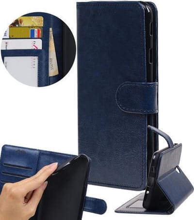 BestCases.nl Donker Blauw Portemonnee booktype hoesje Huawei Y7 / Y7 Prime