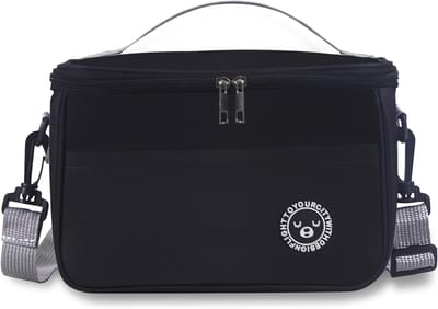 Thijox - Koeltas 12L Klein Opvouwbaar - Draagbare Picknicktas, Lunchtas voor Reizen, Wandelen, Grillen, Strand, Koud Bier en Verse Dranken (Zwart, 29