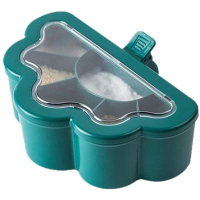 Pot à assaisonnement couvert Six compartiments Sel Glutamate Monosodique Boîte à assaisonnements et condiments Outil de cuisine