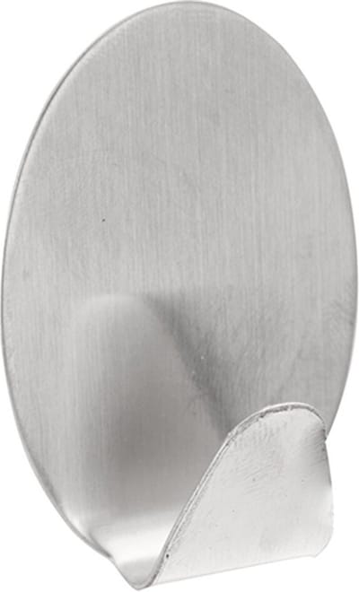 Excellent houseware handoeken ophang haakjes - 4x stuks - rvs - zilver - Zelfklevend