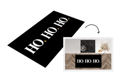 Keukenloper - Loper keuken - Ho ho ho - Kerstmis - Kerstman - Quotes - Spreuken - 120x60 cm - Keukenloper vinyl