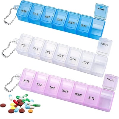7 Dagen Pillendoos, Draagbare Organizer voor Supplementen, Vitaminen en Medicijnen, BPA-vrij, Ideaal voor Thuis en Reizen