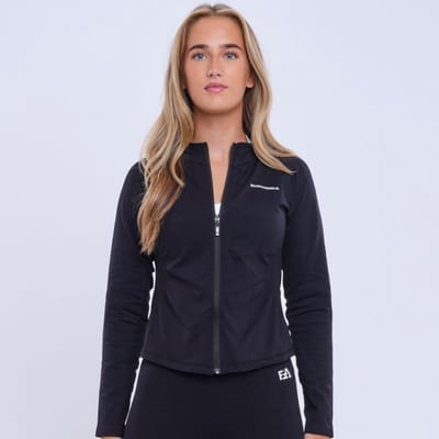 Euphoria Zipper Sportvest Dames - Sportkleding Dames - Trainingsjack Dames - Compressie - Vochtafvoerend - Zwart - Maat S