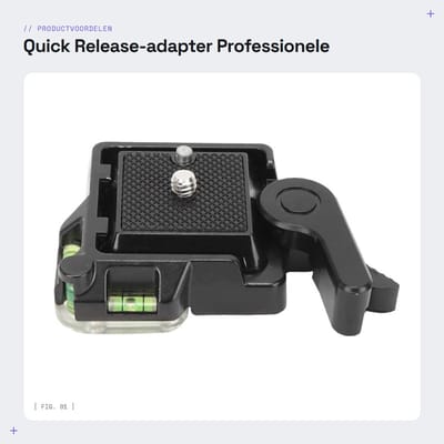 Dailygoods - Quick Release-adapter - Professionele snelkoppelingsplaat - Aluminium - Geschikt voor camera's - Ideaal voor fotografen - Duurzaam en rob...