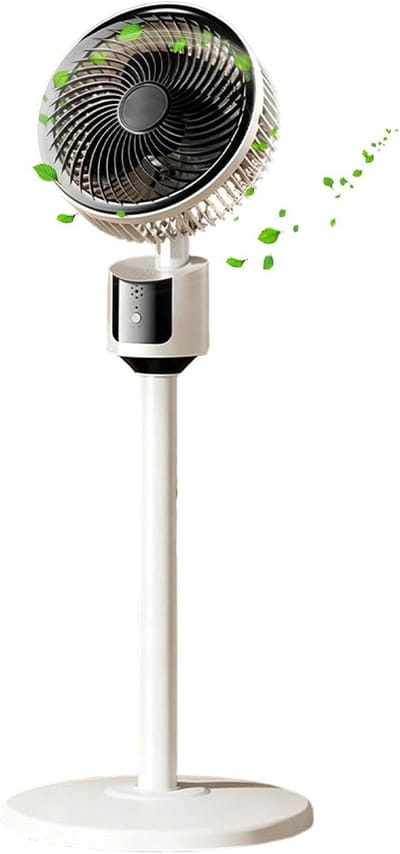 Thijox - Staande Ventilator USB-gevoed met 3 Snelheden | Krachtige Luchtcirculatie voor Thuis, Kantoor, Camping en Buiten | Stille Koelventilator voor