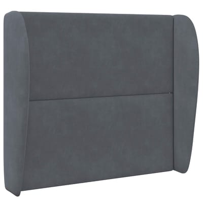 vidaXL - Hoofdbord - oor - Dim - Grijs - 80 - x - 23 - x - 6 - cm - Fluweel