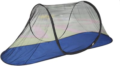 Vliegengaas Tent - Muggennet Kamperen - Buiten Bescherming - Draagbaar Opvouwbaar - 200 x 72 x 70 cm - Blauw