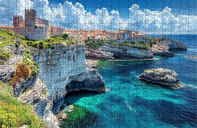 Puzzel Volwassenen - Legpuzzel Hout - Ontspannend Tijdverdrijf - Duurzame Siberische Stammen - 1500 Stukjes 90x60cm - Uitzicht op Zee