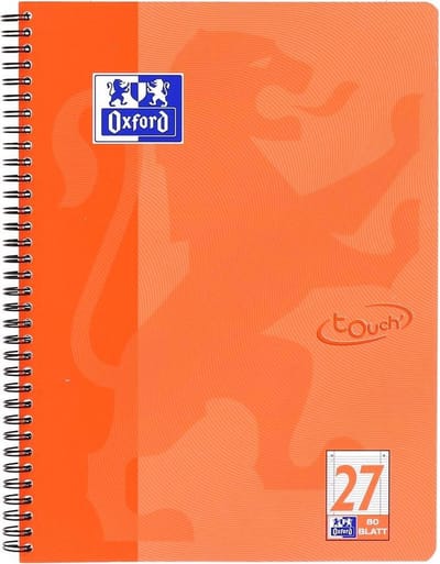 Oxford TOUCH, Afbeelding, Koraal, A4+, 80 vel, 90 g/m², Gelijnd papier