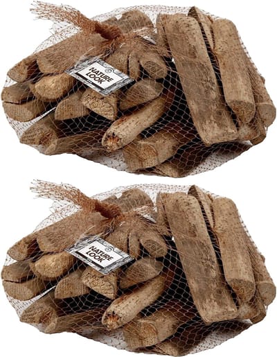 Creotime Decoratie hout mix - 2x - 610 gram - 6-14 cm - knutselhout - hobby