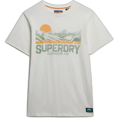 Superdry T-shirt Outdoors Mountain Rlxd Tee M1012358a 71d Off White Mannen Maat - XXL