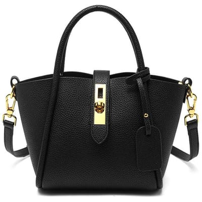 Groentemand Tas Nieuwe Echte Leer Dames Tas Emmer Tas Dames Zomer Dames Handtas Crossbody black