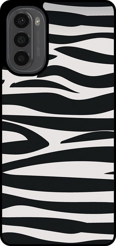 Smartphonica Telefoonhoesje Geschikt voor Motorola Moto G52 / G82 met zebra opdruk - TPU backcover case zebra design - Zwart Wit geschikt voor Motorola Moto G52;Motorola Moto G82