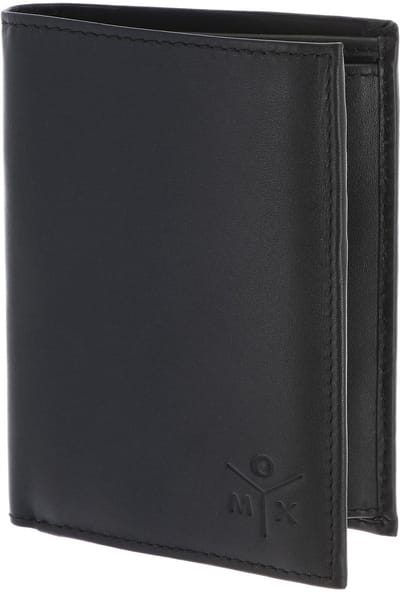 oxmox Leren portemonnee Leather RFID Protect Kombibörse Ox 2.0 Embossed Black zwart