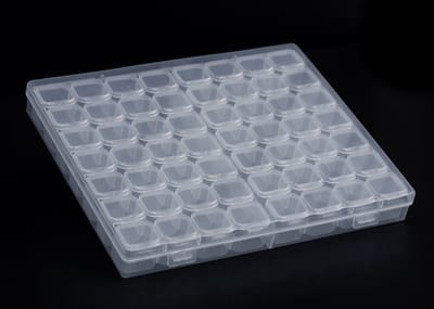 Finnacle - 2x Diamond Painting Opbergbox met 56 bakjes - Opbergdoos - Sorteerdoos - Professioneel