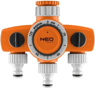 Tuinkraan waterverdeler - 3 voudig - Met timer