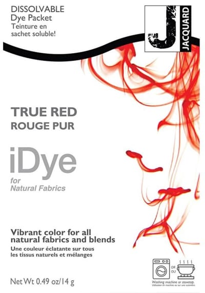 iDye Textielverf Rood - Kledingverf - Stoffenverf - Voor Katoen Zijde Linnen en Rayon - 14 gram