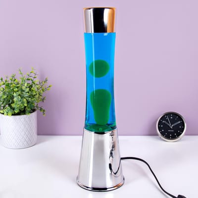 Lava lamp ''tower'' green and blue van Fisura
