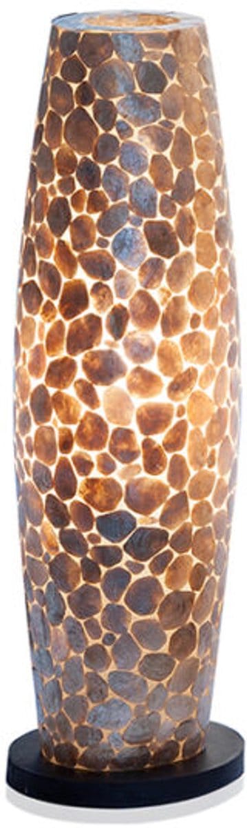 VillaFlor staande lamp tafellamp Handmade Design woonkamer slaapkamer Cone turtle gold capiz 70 cm