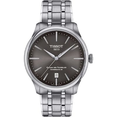 Tissot Chemin Des Tourelles Powermatic 80 T1398071106100 Horloge - Staal - Zilverkleurig - Ø 39 mm