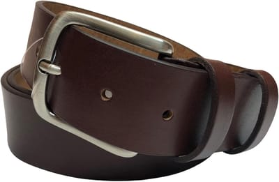 Leren Riem - Unisex Riem - Dagelijks Gebruik - Handgemaakt In Italië - 4 cm Breed - Bruin