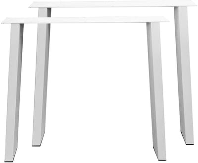 Set witte trapezium tafelpoten 72 cm (koker 10 x 4)
