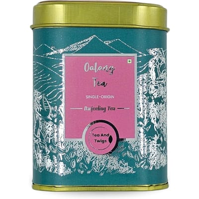 Tea and Twigs | Feuilles de Thé Oolong Darjeeling - 50 Grammes | Première Récolte (Second Flush) Feuilles Entières | Sans Gluten | Cultivé en Altitude Naturellement - Léger et Floral blue