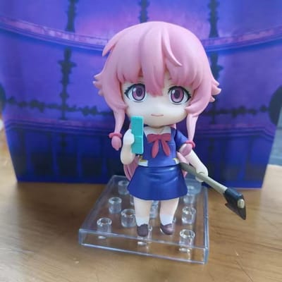 Nendoroid 2316 PVC Future Diary Gasai Yuno Chinese Gearticuleerd Actiefiguur Meerdere Uitdrukkingen Bureau Decoratie Speelgoed en Cadeau blue